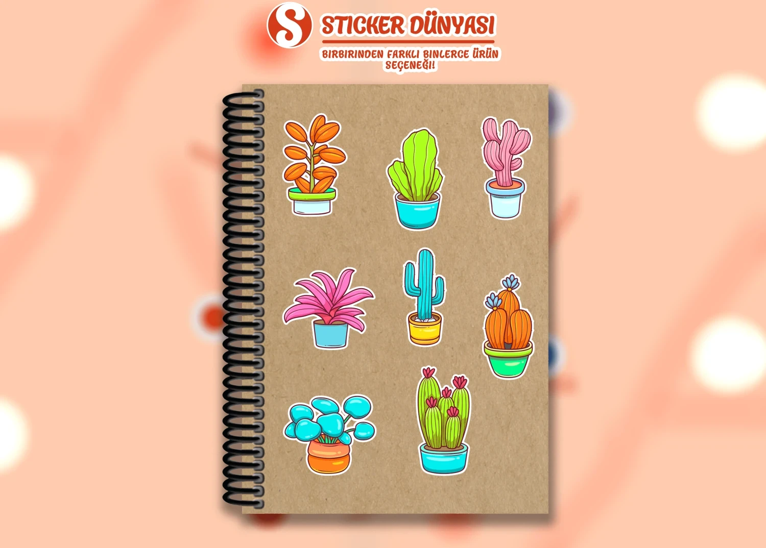 Otantik Bitkiler Temalı Mükemmel Sticker Koleksiyonu (Otantik-Bitki2) görsel 3